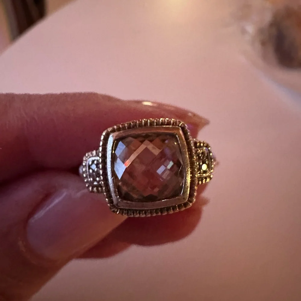Judith Ripka Canary Crystal SS Ring - Picture 1 of 8